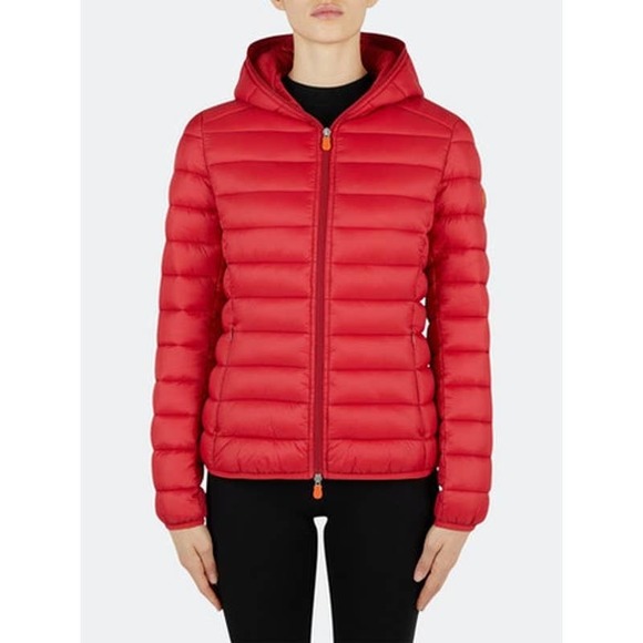 SAVE THE DUCK woman's red light weight packable puffer jacket